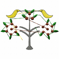 Flowers And Tree Embroidery Design 7 Flowers And Tree Embroidery Design 7